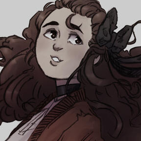 A circular icon of Chenny's face. She has long loose brown hair.